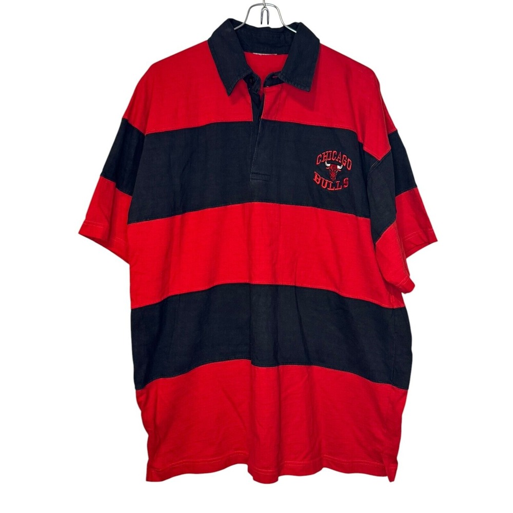 Starter Men Polo Shirt Chicago‎ Bulls Iron Knights Athletics NBA 1997 Vtg Medium